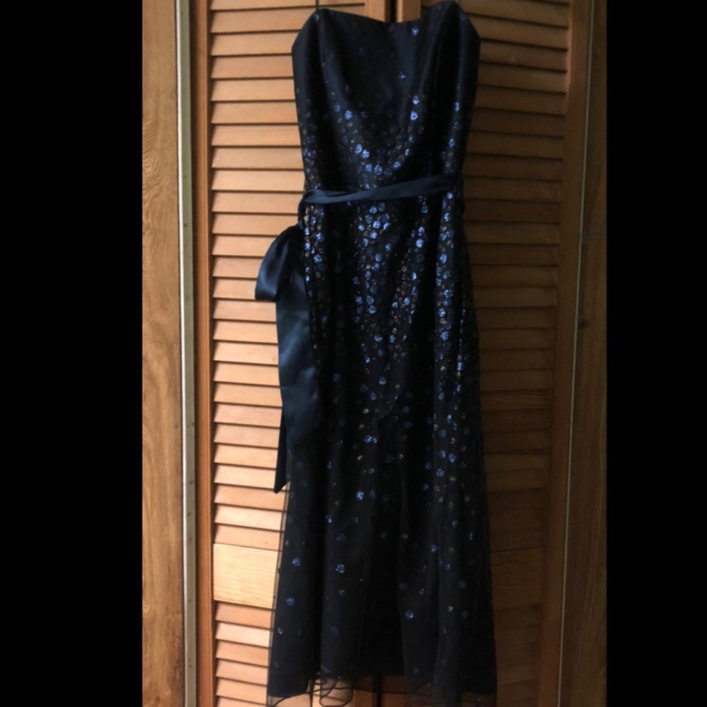 Strapless formal blue dress as you wish size 3
